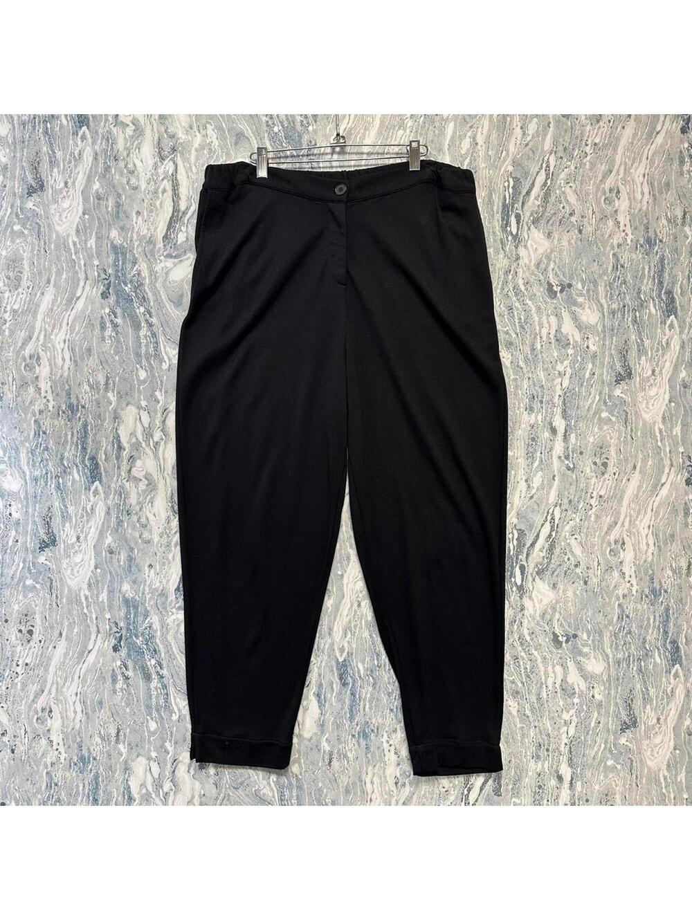 Boho lagenlook minimalist basic black comfy lounge pants (2)